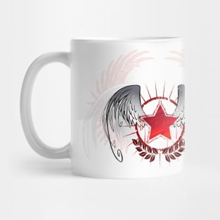 Red Star Painted with Paint Mug